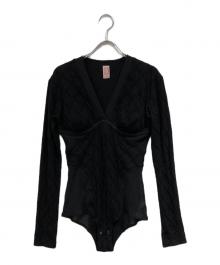 FETICO（フェティコ）の古着「JACQUARD JERSEY PANELED BODYSUIT」｜ブラック