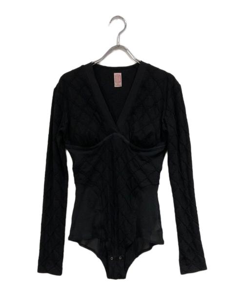 FETICO（フェティコ）FETICO (フェティコ) JACQUARD JERSEY PANELED BODYSUIT ブラック サイズ:SIZE 1の古着・服飾アイテム