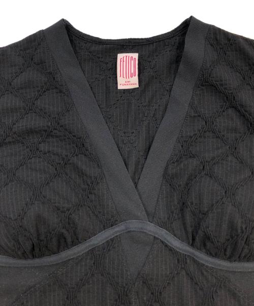 FETICO（フェティコ）FETICO (フェティコ) JACQUARD JERSEY PANELED BODYSUIT ブラック サイズ:SIZE 1の古着・服飾アイテム