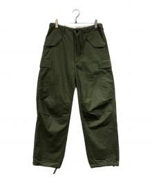 AURALEE（オーラリー）の古着「WASHED FINX TWILL FIELD PANTS」｜グリーン