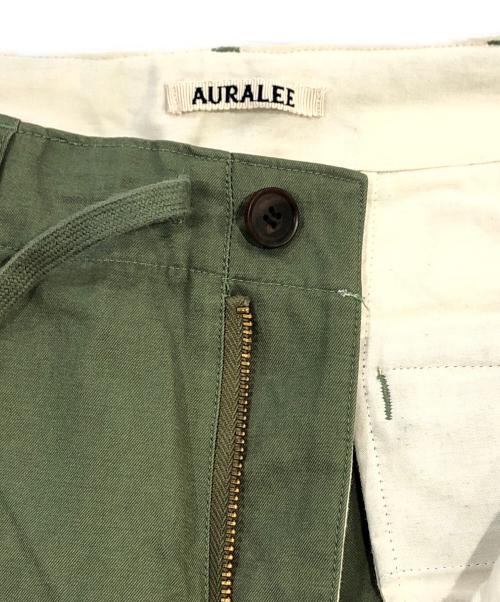 AURALEE（オーラリー）AURALEE (オーラリー) WASHED FINX TWILL FIELD PANTS グリーン サイズ:SIZE 1の古着・服飾アイテム