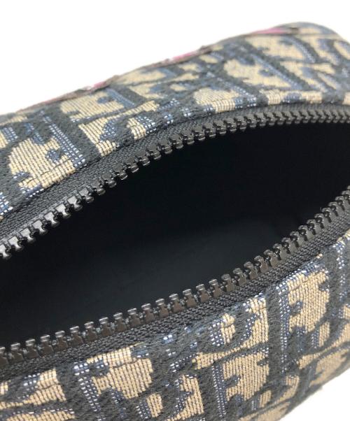 Christian Dior（クリスチャン ディオール）Christian Dior (クリスチャン ディオール) オブリークラビットミニローラーキャンバスショルダーバッグ ベージュ×ネイビーの古着・服飾アイテム