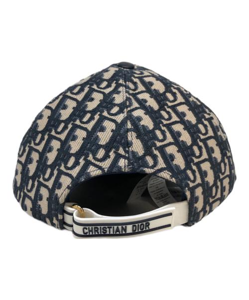 Christian Dior（クリスチャン ディオール）Christian Dior (クリスチャン ディオール) オブリークトロッターキャップ ベージュ×ネイビーの古着・服飾アイテム