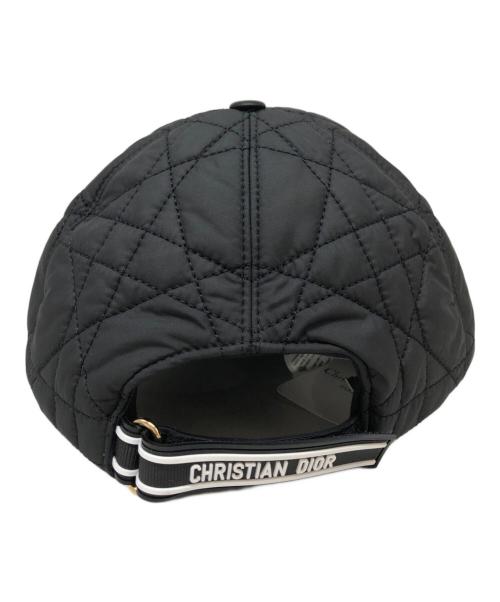 Christian Dior（クリスチャン ディオール）Christian Dior (クリスチャン ディオール) D-PLAYER カナージュ ロゴ キルティングキャップ ブラックの古着・服飾アイテム