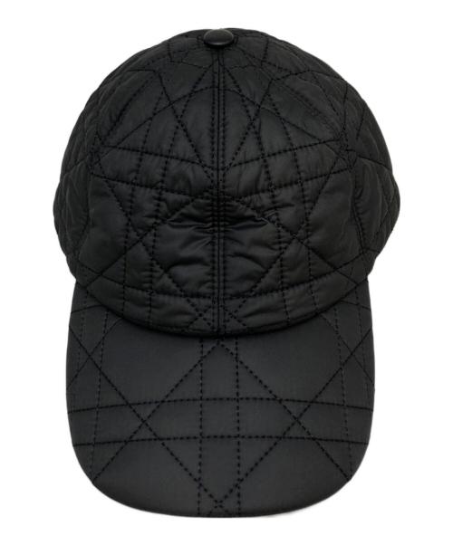 Christian Dior（クリスチャン ディオール）Christian Dior (クリスチャン ディオール) D-PLAYER カナージュ ロゴ キルティングキャップ ブラックの古着・服飾アイテム