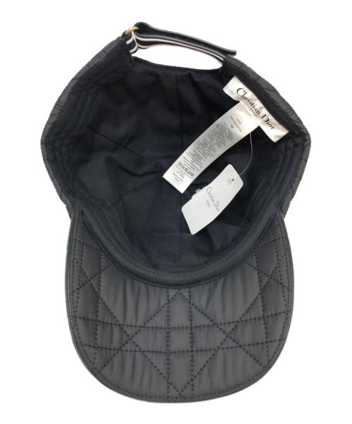 Christian Dior（クリスチャン ディオール）Christian Dior (クリスチャン ディオール) D-PLAYER カナージュ ロゴ キルティングキャップ ブラックの古着・服飾アイテム