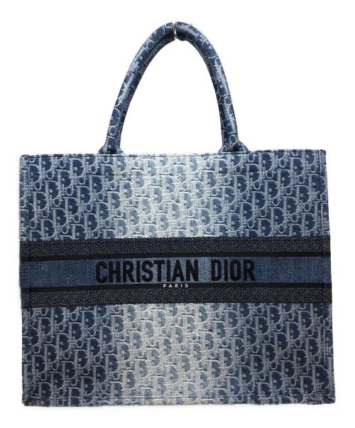 Christian Dior（クリスチャン ディオール）Christian Dior (クリスチャン ディオール) ブックトートバッグラージ ネイビーの古着・服飾アイテム