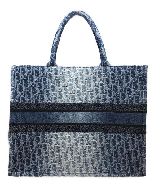 Christian Dior（クリスチャン ディオール）Christian Dior (クリスチャン ディオール) ブックトートバッグラージ ネイビーの古着・服飾アイテム