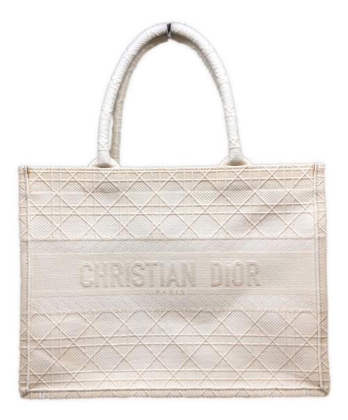 Christian Dior（クリスチャン ディオール）Christian Dior (クリスチャン ディオール) ブックトートバッグミディアム ホワイトの古着・服飾アイテム