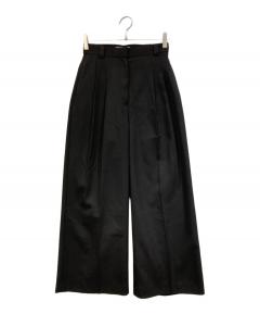 中古・古着通販】ENFOLD (エンフォルド) BELT WIDE-TROUSERS ブラック