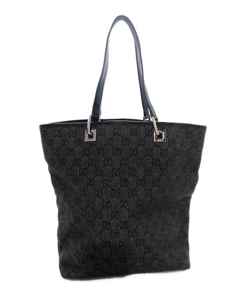 GUCCI（グッチ）GUCCI (グッチ) GGキャンバス トートバッグ ブラックの古着・服飾アイテム