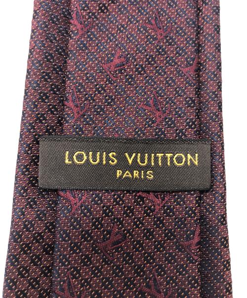 LOUIS VUITTON（ルイ ヴィトン）LOUIS VUITTON (ルイ ヴィトン) 総柄ネクタイ レッド サイズ:無の古着・服飾アイテム