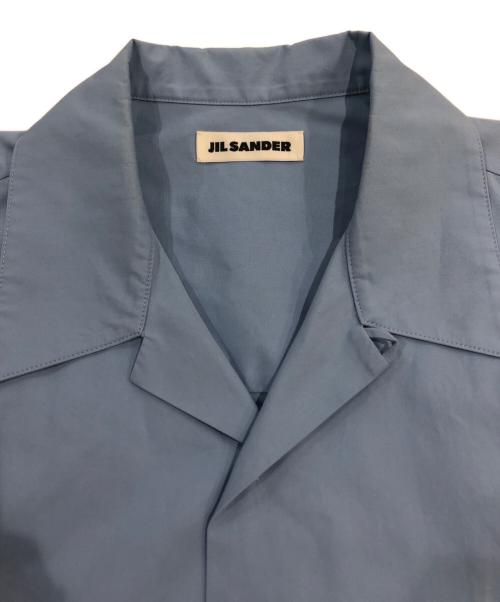 JIL SANDER（ジルサンダー）JIL SANDER (ジルサンダー) ヘビーオーガニックコットンポプリンシャツ ブルー サイズ:39の古着・服飾アイテム