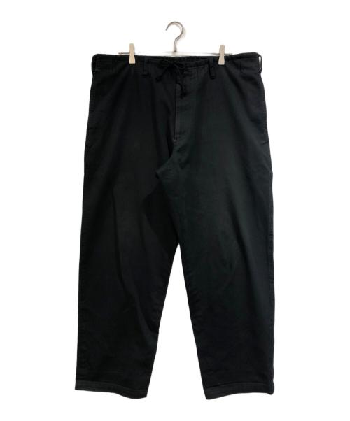 Yohji Yamamoto pour homme（ヨウジヤマモト プールオム）Yohji Yamamoto pour homme (ヨウジヤマモト プールオム) カツラギコットンイージーパンツ ブラック サイズ:3の古着・服飾アイテム