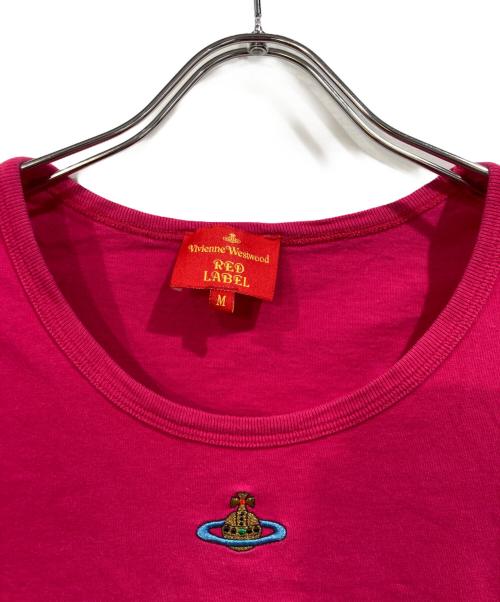 Vivienne Westwood RED LABEL（ヴィヴィアンウエストウッドレッドレーベル）Vivienne Westwood RED LABEL (ヴィヴィアンウエストウッドレッドレーベル) オーブ刺繍半袖Tシャツ ピンク サイズ:SIZE Mの古着・服飾アイテム