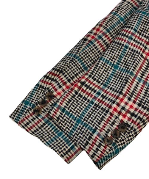 CABAN（キャバン）CABaN (キャバン) チェック3Bセットアップ レッド×グレー サイズ:SIZE Lの古着・服飾アイテム