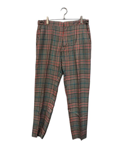 CABAN（キャバン）CABaN (キャバン) チェック3Bセットアップ レッド×グレー サイズ:SIZE Lの古着・服飾アイテム