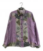 ETROエトロ）の古着「総柄シルクシャツ」｜パープル
