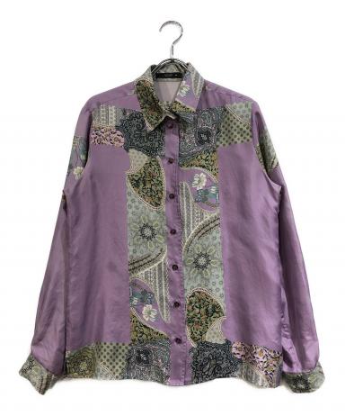中古・古着通販】ETRO (エトロ) 総柄シルクシャツ パープル サイズ