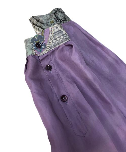 ETRO（エトロ）ETRO (エトロ) 総柄シルクシャツ パープル サイズ:SIZE 44の古着・服飾アイテム
