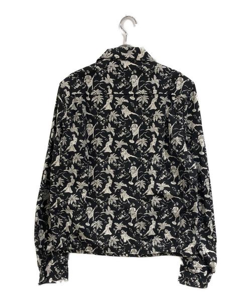 Rags McGREGOR（ラグスマックレガー）Rags McGREGOR (ラグスマックレガー) 総柄ジャケット ホワイト×ブラック サイズ:SIZE Mの古着・服飾アイテム