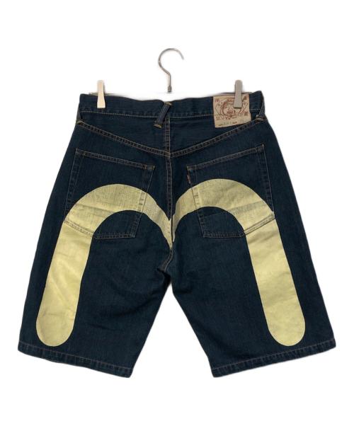 EVISU（エヴィス）EVISU (エヴィス) カモメプリントデニムハーフパンツ ブルー サイズ:SIZE 33の古着・服飾アイテム