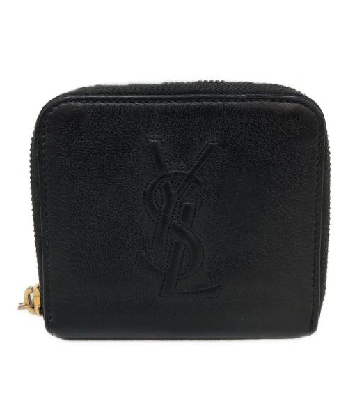 Yves Saint Laurent（イヴサンローラン）Yves Saint Laurent (イヴサンローラン) ラウンドジップウォレット ブラックの古着・服飾アイテム