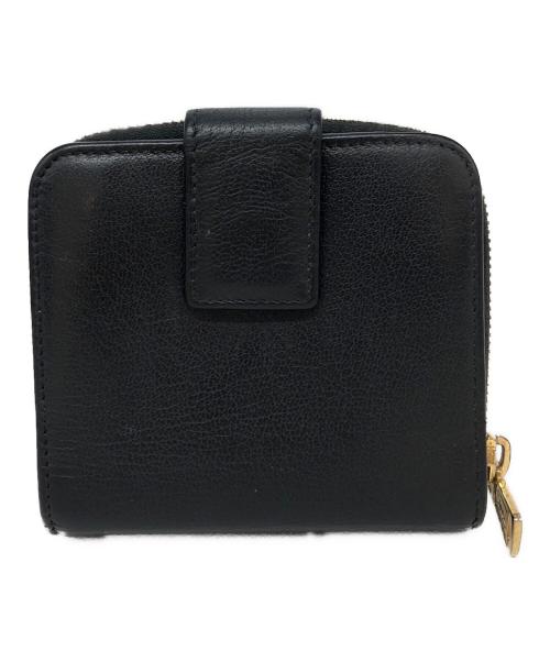 Yves Saint Laurent（イヴサンローラン）Yves Saint Laurent (イヴサンローラン) ラウンドジップウォレット ブラックの古着・服飾アイテム