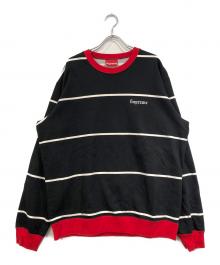 SUPREME（シュプリーム）の古着「STRIPED CREWNECK」｜ブラック