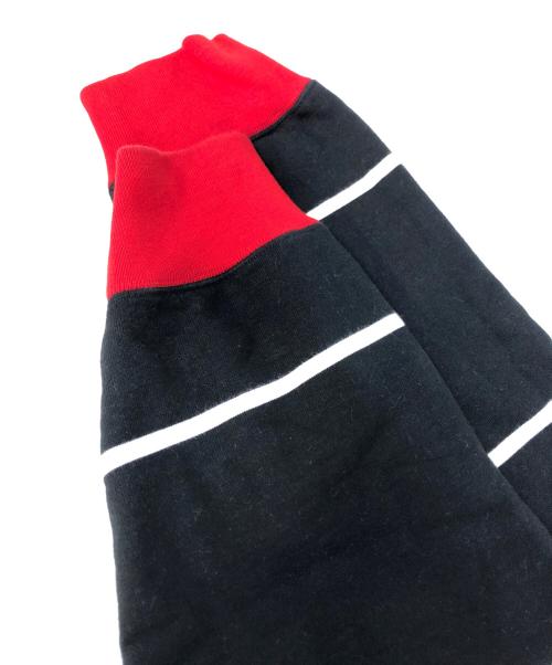 SUPREME（シュプリーム）Supreme (シュプリーム) STRIPED CREWNECK ブラック サイズ:SIZE Lの古着・服飾アイテム