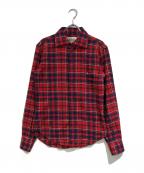 Vivienne Westwood manヴィヴィアン ウェストウッド マン）の古着「オーブ刺繍チェックシャツ」｜レッド×ネイビー