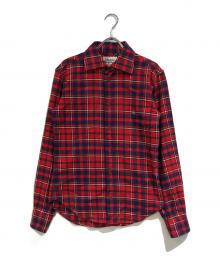 Vivienne Westwood man（ヴィヴィアン ウェストウッド マン）の古着「オーブ刺繍チェックシャツ」｜レッド×ネイビー