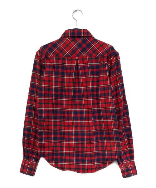 Vivienne Westwood man（ヴィヴィアン ウェストウッド マン）Vivienne Westwood man (ヴィヴィアン ウェストウッド マン) オーブ刺繍チェックシャツ レッド×ネイビー サイズ:SIZE 44の古着・服飾アイテム