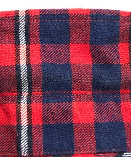 Vivienne Westwood man（ヴィヴィアン ウェストウッド マン）Vivienne Westwood man (ヴィヴィアン ウェストウッド マン) オーブ刺繍チェックシャツ レッド×ネイビー サイズ:SIZE 44の古着・服飾アイテム
