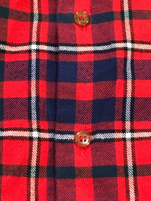 Vivienne Westwood man（ヴィヴィアン ウェストウッド マン）Vivienne Westwood man (ヴィヴィアン ウェストウッド マン) オーブ刺繍チェックシャツ レッド×ネイビー サイズ:SIZE 44の古着・服飾アイテム