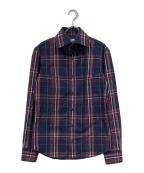 Vivienne Westwood manヴィヴィアン ウェストウッド マン）の古着「オーブ刺繍チェックシャツ」｜ネイビー×レッド