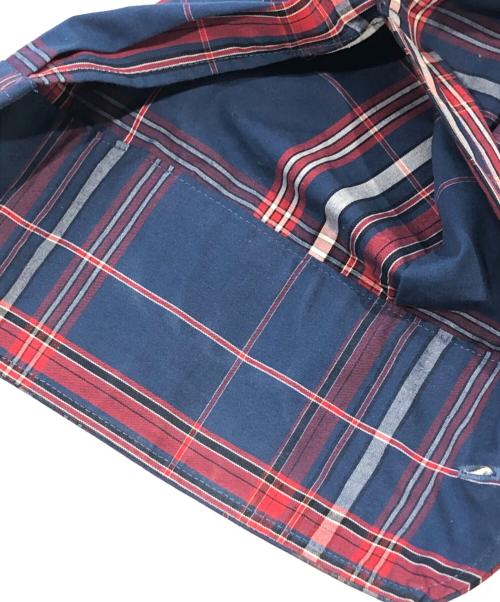 Vivienne Westwood man（ヴィヴィアン ウェストウッド マン）Vivienne Westwood man (ヴィヴィアン ウェストウッド マン) オーブ刺繍チェックシャツ ネイビー×レッド サイズ:SIZE 44の古着・服飾アイテム