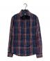 Vivienne Westwood man（ヴィヴィアン ウェストウッド マン）の古着「オーブ刺繍チェックシャツ」｜ネイビー×レッド
