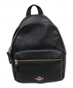 COACHコーチ）の古着「チャーリー ペブルドレザー ミニ リュックサック」｜ブラック
