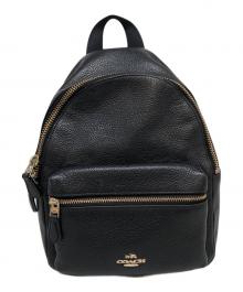 COACH（コーチ）の古着「チャーリー ペブルドレザー ミニ リュックサック」｜ブラック