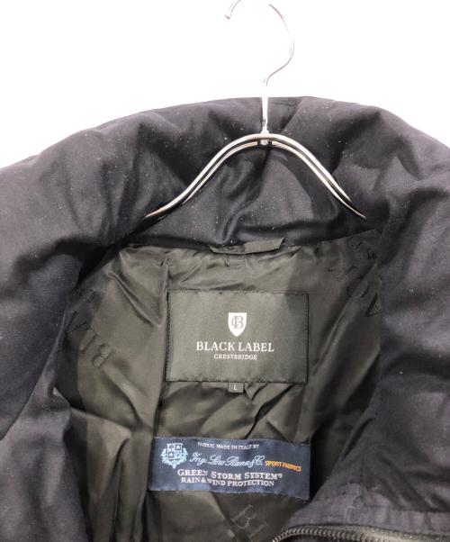 BLACK LABEL CRESTBRIDGE（ブラックレーベル クレストブリッジ）BLACK LABEL CRESTBRIDGE (ブラックレーベル クレストブリッジ) LORO PIANA (ロロピアーナ) ストームシステムステッチダウンジャケット ブラック サイズ:Lの古着・服飾アイテム