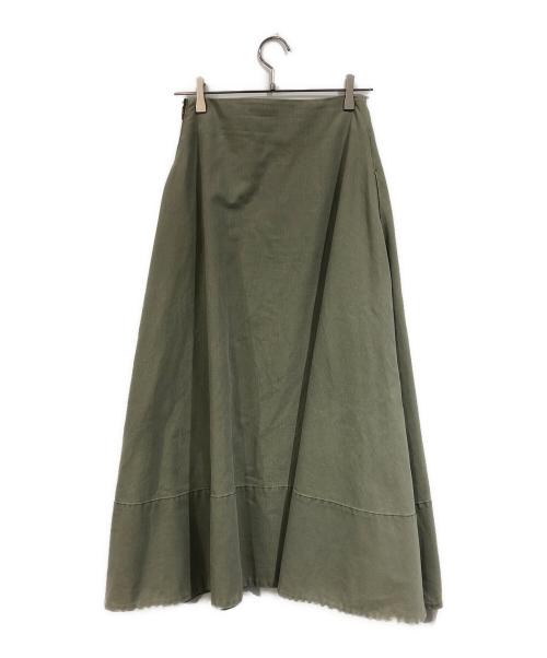 MADISON BLUE（マディソンブルー）MADISON BLUE (マディソンブルー) バックサテンマキシフレアスカート グリーン サイズ:SIZE 1の古着・服飾アイテム
