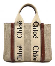 Chloe（クロエ）の古着「WOODYキャンバススモールトートバッグ」｜ベージュ