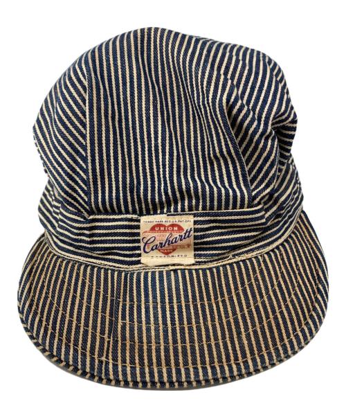CarHartt（カーハート）CarHartt (カーハート) ハートタグヒッコリーワークキャップ ブラウンの古着・服飾アイテム