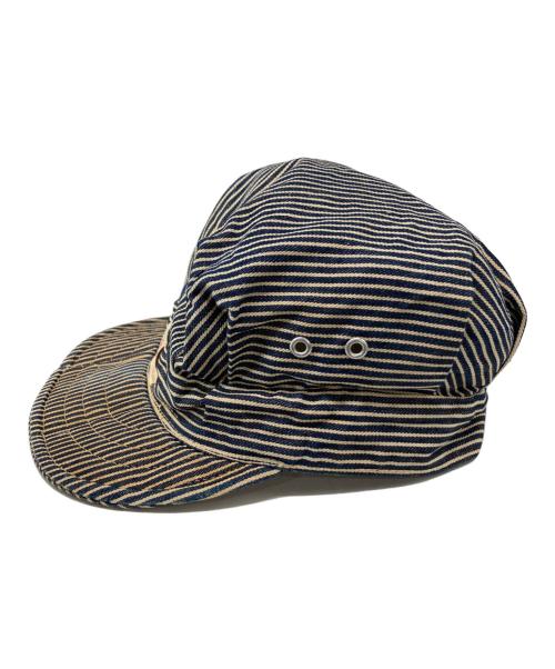 CarHartt（カーハート）CarHartt (カーハート) ハートタグヒッコリーワークキャップ ブラウンの古着・服飾アイテム
