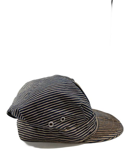 CarHartt（カーハート）CarHartt (カーハート) ハートタグヒッコリーワークキャップ ブラウンの古着・服飾アイテム