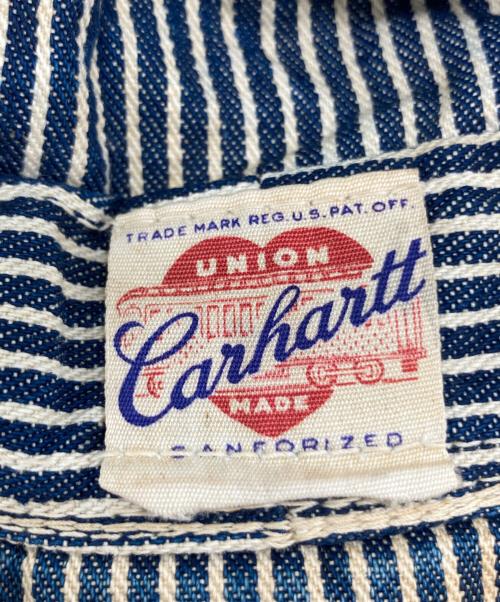 CarHartt（カーハート）CarHartt (カーハート) ハートタグヒッコリーワークキャップ ブラウンの古着・服飾アイテム