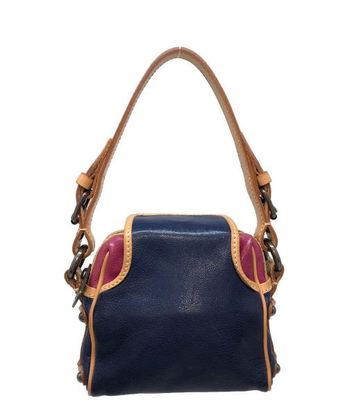 CELINE（セリーヌ）CELINE (セリーヌ) オールドミニハンドバッグ ネイビー×ベージュの古着・服飾アイテム