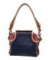 CELINE（セリーヌ）の古着「オールドミニハンドバッグ」｜ネイビー×ベージュ