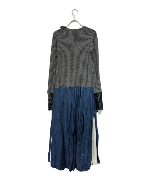 TOGA PULLA（トーガ プルラ）TOGA PULLA (トーガ プルラ) 切替デザインワンピース ネイビー×グレー サイズ:SIZE 40の古着・服飾アイテム